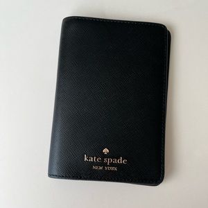 Kate Spade Black Passport Holder NWT
